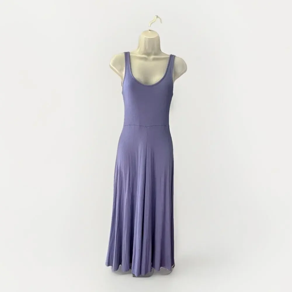Marine Layer Lexi Soft Ribbed Fit & Flare Casual Midi Tank Dress Size XS Beach - Picture 2 of 10